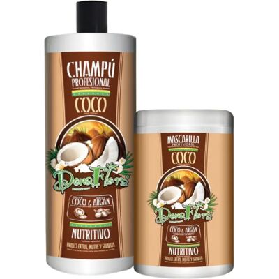 Ninguno Dona Flora - Champú y Mascarilla de pelo1000ml Nutritivo de Coco & Argán - Hidratación Intensa - Suavidad y Brillo Natural - Fortalece y Mejora Elasticidad del Cabello Ninguno Dona Flora - Champú y Mascarilla de pelo1000ml Nutritivo de Coco & Argán - Hidratación Intensa - Suavidad y Brillo Natural - Fortalece y Mejora Elasticidad del Cabello