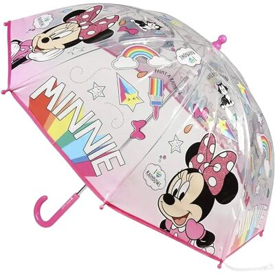Ninguno Paraguas Manual POE Minnie, Ideal para Niñas, Resistente y Original, Transparente con Estampado de Minnie Mouse Ninguno Paraguas Manual POE Minnie, Ideal para Niñas, Resistente y Original, Transparente con Estampado de Minnie Mouse