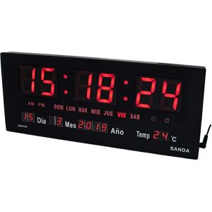 Ninguno Sanda SD-4130 Reloj Digital de Pared y Mesa Led Color Rojo Calendario Termometro Alarma Despertador Clock Hora Fuente de Alimentacion Ninguno Sanda SD-4130 Reloj Digital de Pared y Mesa Led Color Rojo Calendario Termometro Alarma Despertador Clock Hora Fuente de Alimentacion
