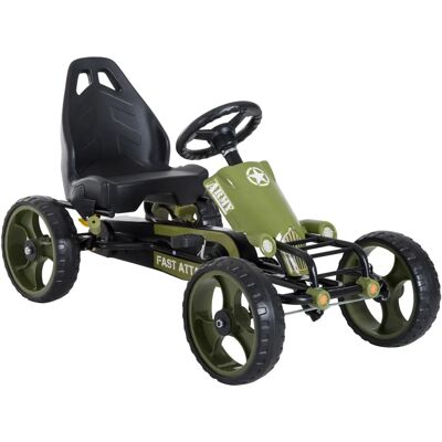 HOMCOM Go-Kart a Pedales para Niños +3 Años con Freno Carga Máx. 35kg HOMCOM Go-Kart a Pedales para Niños +3 Años con Freno Carga Máx. 35kg