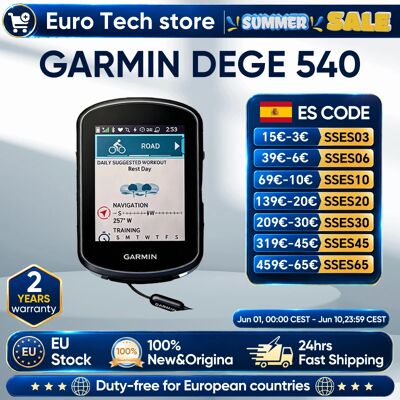 Computadora para ciclismo Garmin EDGE 540 GPS con entrenamiento adaptativo y mapas a todo color, GNSS multibanda Computadora para ciclismo Garmin EDGE 540 GPS con entrenamiento adaptativo y mapas a todo color, GNSS multibanda