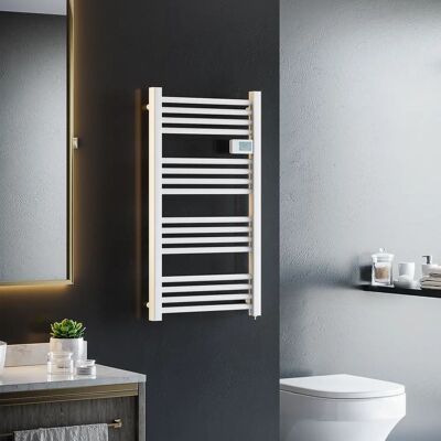 HOMCOM Radiador de toallas Radiador de baño 16 varillas calefactoras Calentador de toallas Aluminio Blanco HOMCOM Radiador de toallas Radiador de baño 16 varillas calefactoras Calentador de toallas Aluminio Blanco