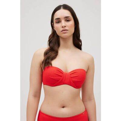 Ysabel Mora - Top bikini bandeau piqué coral copa C Ysabel Mora - Top bikini bandeau piqué coral copa C