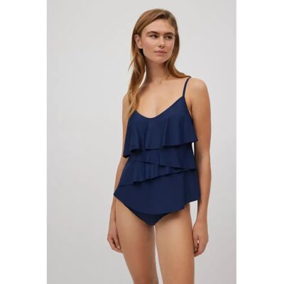 Ysabel Mora - Top tankini volantes con relleno extraíble marino copa B Ysabel Mora - Top tankini volantes con relleno extraíble marino copa B