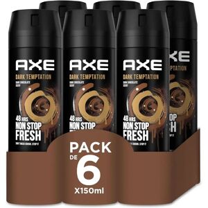 Axe Dark Temptation Chocolate negro - Desodorante en spray para hombre - Pack AHORRO 6 x 150 ml Axe Dark Temptation Chocolate negro - Desodorante en spray para hombre - Pack AHORRO 6 x 150 ml