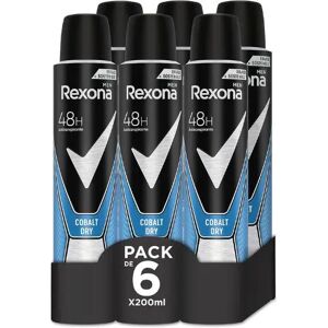 Ninguno Rexona Men Cobalt Dry Desodorante para hombre en Spray - Pack AHORRO de 6 x 200ml Ninguno Rexona Men Cobalt Dry Desodorante para hombre en Spray - Pack AHORRO de 6 x 200ml