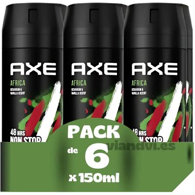Axe Africa Desodorante en Spray para Hombre 150 ml - Pack AHORRO 6X150ML Axe Africa Desodorante en Spray para Hombre 150 ml - Pack AHORRO 6X150ML