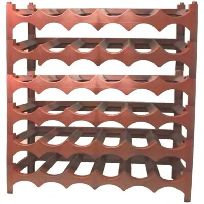 ACAN Tradineur - Botellero de plástico apilable, de 60 x 69 x 23 cm, con capacidad para 36 botellas, de color marrón, almacenar botellas ACAN Tradineur - Botellero de plástico apilable, de 60 x 69 x 23 cm, con capacidad para 36 botellas, de color marrón, almacenar botellas
