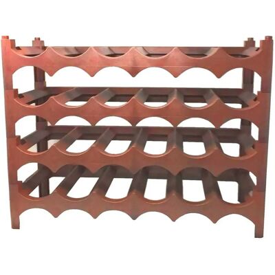 ACAN Tradineur - Botellero de plástico apilable para 24 botellas con 4 filas de 6 botellas 46 x 60 x 23 cm (alto x ancho x profundo) color marrón ACAN Tradineur - Botellero de plástico apilable para 24 botellas con 4 filas de 6 botellas 46 x 60 x 23 cm (alto x ancho x profundo) color marrón