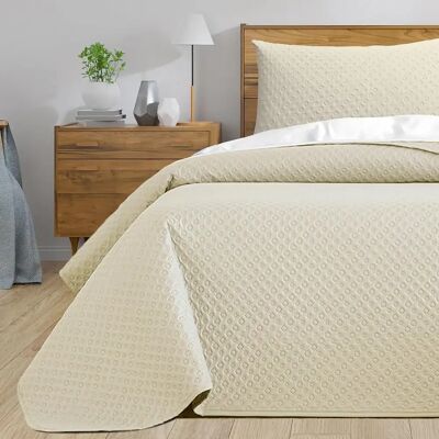 Ninguno Colcha bouti liso para Verano y Entretiempo, 100% Poliester, Colcha Cubre Cama Fina, suava, con una Funda de Almohada Ninguno Colcha bouti liso para Verano y Entretiempo, 100% Poliester, Colcha Cubre Cama Fina, suava, con una Funda de Almohada