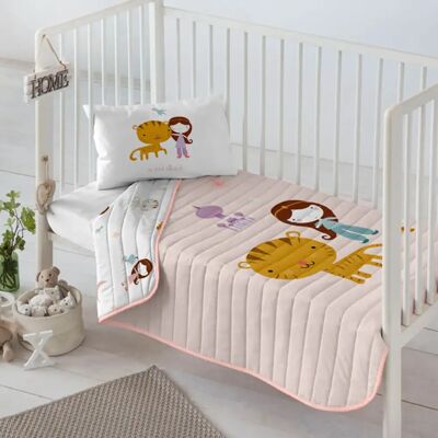 Ninguno HACIENDO EL INDIO - Colcha Bouti Reversible Cuna/Maxicuna - Algodón- Extra Suave - Fabricado en España - MIL UNA NOCHE Ninguno HACIENDO EL INDIO - Colcha Bouti Reversible Cuna/Maxicuna - Algodón- Extra Suave - Fabricado en España - MIL UNA NOCHE