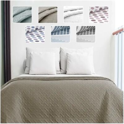 NONE Colcha Bouti Rombos Lisa o Estampada para Entretiempo, Primavera y Verano, Colcha Cubre Cama 100% Poliéster. Fina, Extra Suave y Ligera. NONE Colcha Bouti Rombos Lisa o Estampada para Entretiempo, Primavera y Verano, Colcha Cubre Cama 100% Poliéster. Fina, Extra Suave y Ligera.
