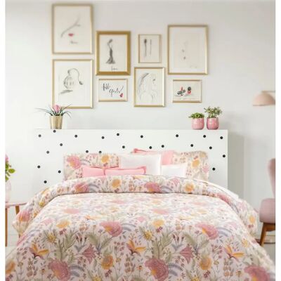 Ninguno D'A GAMA HOME COLLECTION S.L. Funda Nórdica Estampado Cúrcuma Hojas Románticas Rosa 50% Algodón y 50% Poliéster con Saco Nórdico y Funda de Almohada Ninguno D'A GAMA HOME COLLECTION S.L. Funda Nórdica Estampado Cúrcuma Hojas Románticas Rosa 50% Algodón y 50% Poliéster con Saco Nórdico y Funda de Almohada