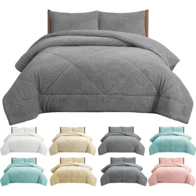 Novotextil Edredón Invierno Sherpa Extra Grueso 560gr/m2 Efecto Borreguito - Suave, Cálido y Transpirable con 1 o 2 Fundas Almohada (50x70) Novotextil Edredón Invierno Sherpa Extra Grueso 560gr/m2 Efecto Borreguito - Suave, Cálido y Transpirable con 1 o 2 Fundas Almohada (50x70)