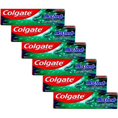 Ninguno Colgate Max Fresh Clean Mint - Pasta de dientes 100 ml - Pack de 6x100ml Ninguno Colgate Max Fresh Clean Mint - Pasta de dientes 100 ml - Pack de 6x100ml