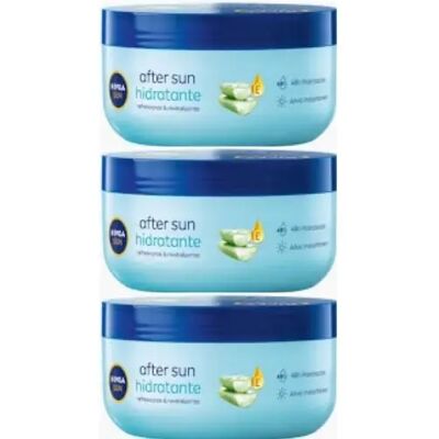Ninguno NIVEA Afert Sun Hidratante Bálsamo Nutritivo con Alo Vera - Pack de 3x300ml Ninguno NIVEA Afert Sun Hidratante Bálsamo Nutritivo con Alo Vera - Pack de 3x300ml