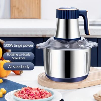 Other Procesador de alimentos para bebés, picadora de carne eléctrica de 5L, trituradora de alimentos de acero inoxidable, rebanadora de verduras multifuncional, picadora Other Procesador de alimentos para bebés, picadora de carne eléctrica de 5L, trituradora de alimentos de acero inoxidable, rebanadora de verduras multifuncional, picadora