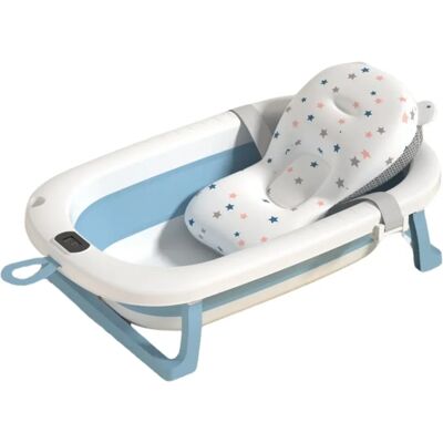 Ninguno LUTODY - Bañera plegable para bebés Con cojín reductor y sensor de temperatura - Portátil de viaje con patas antideslizantes - Apto para bañera y plato de ducha - Recién nacidos Ninguno LUTODY - Bañera plegable para bebés Con cojín reductor y sensor de temperatura - Portátil de viaje con patas antideslizantes - Apto para bañera y plato de ducha - Recién nacidos