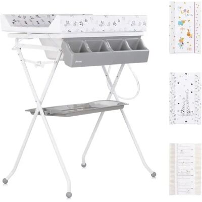 CHIPOLINO Bañera para bebé AQUA con soporte plegable y cambiador - Chipolino CHIPOLINO Bañera para bebé AQUA con soporte plegable y cambiador - Chipolino