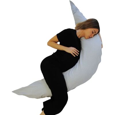 JUJU Cojín Lactancia para Dormir Bebé - Almohada Embarazada 180CM - Funda Intercambiable 100% Algodón - SEB MARKET JUJU Cojín Lactancia para Dormir Bebé - Almohada Embarazada 180CM - Funda Intercambiable 100% Algodón - SEB MARKET