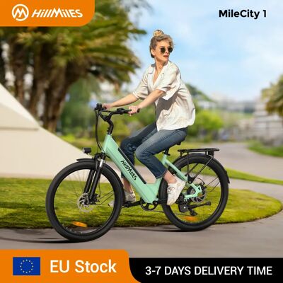 HillMilES MileCity 1 Bicicleta eléctrica de 26" para viajes urbanos, alcance de 120 km, motor de 250 W, batería de 36 V 13 Ah, velocidad 25 km/h, 7 velocidades, frenos de disco HillMilES MileCity 1 Bicicleta eléctrica de 26" para viajes urbanos, alcance de 120 km, motor de 250 W, batería de 36 V 13 Ah, velocidad 25 km/h, 7 velocidades, frenos de disco