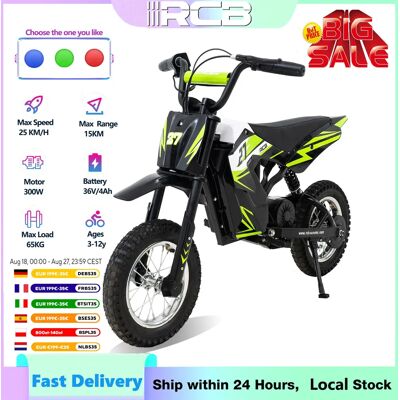 RCB(运输工具) RCB Moto eléctrica para niños - Motocicleta eléctrica R9X para niños, hasta 15,5 MPH y alcance de 9,3 millas, E Ride On con 36V 4Ah RCB(运输工具) RCB Moto eléctrica para niños - Motocicleta eléctrica R9X para niños, hasta 15,5 MPH y alcance de 9,3 millas, E Ride On con 36V 4Ah