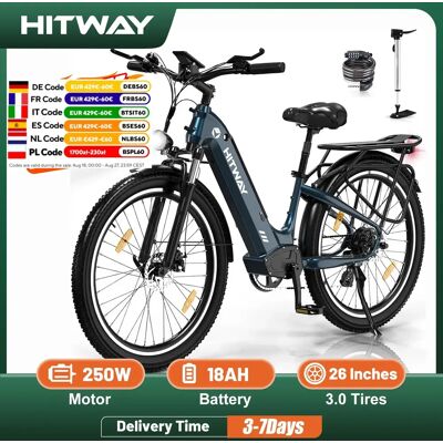 HITWAY-Bicicleta eléctrica de ciudad, 26x3,0, Penelec W City cruister E boat, 48V, 18Ah, batería reemplazable, 55-80Km, 7 velocidades HITWAY-Bicicleta eléctrica de ciudad, 26x3,0, Penelec W City cruister E boat, 48V, 18Ah, batería reemplazable, 55-80Km, 7 velocidades
