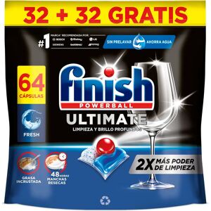 Finish Powerball Ultimate, 128 192 256 Pastillas para Lavavajillas, Aroma Regular, Limpieza y Brillo Profundos Finish Powerball Ultimate, 128 192 256 Pastillas para Lavavajillas, Aroma Regular, Limpieza y Brillo Profundos
