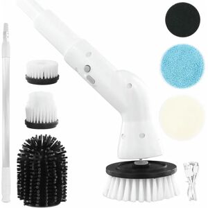 Ninguno Cepillo Limpieza Hogar, Cepillo Electrico Limpieza, Mango Telescópico Ajustable, Fregadora Giratoria Eléctrica con 6 Cabezales de Cepillo Reemplazables para Baño, Cocina, Piso Ninguno Cepillo Limpieza Hogar, Cepillo Electrico Limpieza, Mango Telescópico Ajustable, Fregadora Giratoria Eléctrica con 6 Cabezales de Cepillo Reemplazables para Baño, Cocina, Piso