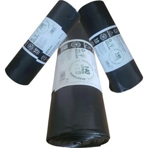 Ninguno Bolsas de basura 140 litros 90x120 cm fabricada con polietileno 100% reciclado 3 rollos de 10 bolsas. Alta resistencia a desgarros. Diseño antigoteo sin soldadura en la base. Ninguno Bolsas de basura 140 litros 90x120 cm fabricada con polietileno 100% reciclado 3 rollos de 10 bolsas. Alta resistencia a desgarros. Diseño antigoteo sin soldadura en la base.
