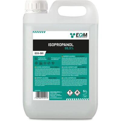 EQM SOLUCIONES QUIMICAS EQM - ECO-301 - Alcohol Isopropílico 99,9% - Isopropanol - Limpieza electrónica, pantallas, impresión 3D, limpiacristales EQM SOLUCIONES QUIMICAS EQM - ECO-301 - Alcohol Isopropílico 99,9% - Isopropanol - Limpieza electrónica, pantallas, impresión 3D, limpiacristales