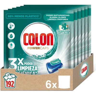 Colon Higiene Advanced Detergente para la ropa - 192 cápsulas (6x32 cápsulas) Colon Higiene Advanced Detergente para la ropa - 192 cápsulas (6x32 cápsulas)