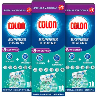 Colon Limpialavadoras Express Higiene - 3 unidades Colon Limpialavadoras Express Higiene - 3 unidades