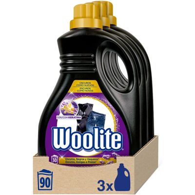 Woolite Detergente para ropa delicada Ropa Oscura Gel 90 Dosis (3x30 Lavados) Woolite Detergente para ropa delicada Ropa Oscura Gel 90 Dosis (3x30 Lavados)