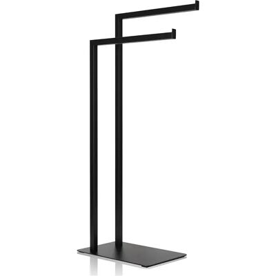Ninguno Toallero de 2 rieles negro , Diseño moderno para baño , Resistente y duradero , Soporte independiente de suelo , Apto para baños pequeños , Fácil de montar sin perforar , Ideal para toallas de mano y Ninguno Toallero de 2 rieles negro , Diseño moderno para baño , Resistente y duradero , Soporte independiente de suelo , Apto para baños pequeños , Fácil de montar sin perforar , Ideal para toallas de mano y
