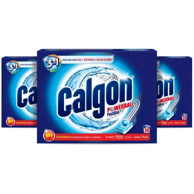 Calgon Powerball Pastillas - Antical para la Lavadora, Elimina Olores y Suciedad - 90 pastillas Calgon Powerball Pastillas - Antical para la Lavadora, Elimina Olores y Suciedad - 90 pastillas