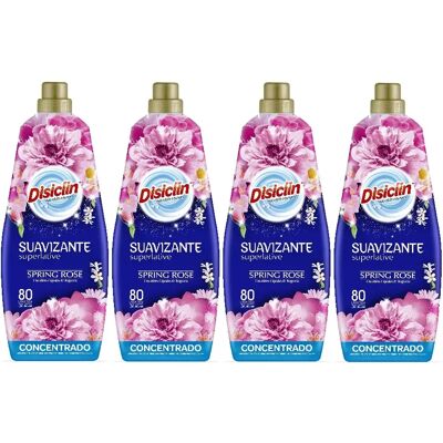 DISICLIN Suavizante Concentrado SPRING ROSE Botella 1.440ml 80 lavados (Pack 4) - Perfume Envolvente con Delicada fragancia a Rosa Mosqueta, Tecnologia de micro-capsulas que ofrecen 10 semanas de DISICLIN Suavizante Concentrado SPRING ROSE Botella 1.440ml 80 lavados (Pack 4) - Perfume Envolvente con Delicada fragancia a Rosa Mosqueta, Tecnologia de micro-capsulas que ofrecen 10 semanas de