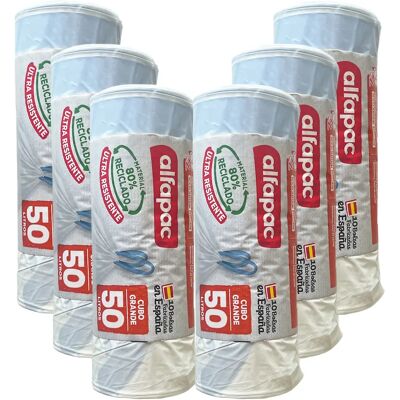 Generic - 50L 68x75 autocierre - 80% reciclado - Blanco - Bolsas basura Generic - 50L 68x75 autocierre - 80% reciclado - Blanco - Bolsas basura