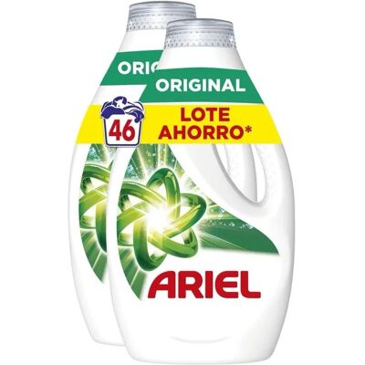 Ninguno Ariel Original Detergente Líquido 46 Lavados (Pack 2 x 23) - Limpieza Profunda y Brillo Radiante para tu Ropa Ninguno Ariel Original Detergente Líquido 46 Lavados (Pack 2 x 23) - Limpieza Profunda y Brillo Radiante para tu Ropa