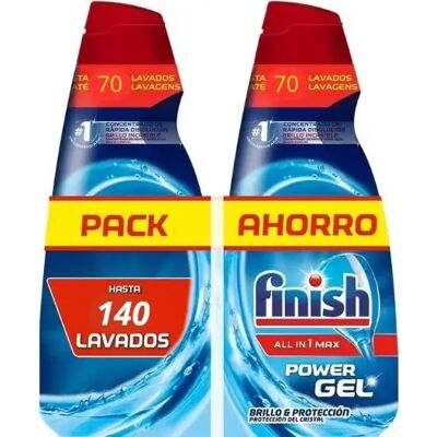 Ninguno Finish All in 1 Max Power Gel - Detergente Gel para el Lavavajillas 140 lavados Ninguno Finish All in 1 Max Power Gel - Detergente Gel para el Lavavajillas 140 lavados