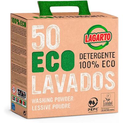 Lagarto - Pack de 4 Maletas de detergente en polvo Ecológica 50 Lavados para lavadora - 2550 gr cada una Lagarto - Pack de 4 Maletas de detergente en polvo Ecológica 50 Lavados para lavadora - 2550 gr cada una