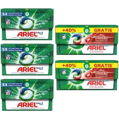 Ninguno Pack Ariel Cápsulas 108 Lavados – 54 Pods Original + 54 Pods Poder Quitamanchas (3x18 original + 2x27 Quitamanchas) Ninguno Pack Ariel Cápsulas 108 Lavados – 54 Pods Original + 54 Pods Poder Quitamanchas (3x18 original + 2x27 Quitamanchas)