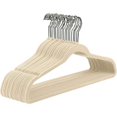 Ninguno Aicasa Perchas de Ropa Terciopelo Beige para Trajes, Hombros con Muescas, Antideslizantes para Chaquetas, Camisas, Pantalones, abrigos,Gancho Giratorio de 360°, Pack 10/20/30/50/100/120 Ninguno Aicasa Perchas de Ropa Terciopelo Beige para Trajes, Hombros con Muescas, Antideslizantes para Chaquetas, Camisas, Pantalones, abrigos,Gancho Giratorio de 360°, Pack 10/20/30/50/100/120