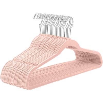 Ninguno Perchas de Ropa Terciopelo Rosa para Trajes,Finas de Hombros con Muescas, Antideslizantes para Chaquetas, Camisas, Pantalones, abrigos,Gancho Giratorio de 360°, Pack 10/20/30/50/120 Unidades Ninguno Perchas de Ropa Terciopelo Rosa para Trajes,Finas de Hombros con Muescas, Antideslizantes para Chaquetas, Camisas, Pantalones, abrigos,Gancho Giratorio de 360°, Pack 10/20/30/50/120 Unidades