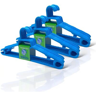 Ninguno Perchas de Plástico Antideslizantes MINOKUA - Azul 39x17 - Ropa Organizada Ninguno Perchas de Plástico Antideslizantes MINOKUA - Azul 39x17 - Ropa Organizada