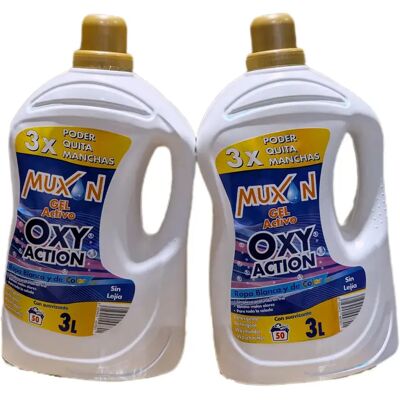 Ninguno DETERGENTE GEL ACTIVO OXY ACTION CON SUAVIZANTE, LIMPIEZA IMPECABLE 3L. PACK DE 2 UNIDADES. Ninguno DETERGENTE GEL ACTIVO OXY ACTION CON SUAVIZANTE, LIMPIEZA IMPECABLE 3L. PACK DE 2 UNIDADES.
