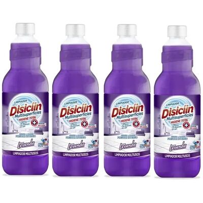 Disiclín Lavanda Limpiador Multisuperficies Concentrado 1000ml (Pack 4x1L) - Disiclin Para una Higiene Total, Super Perfumado, pH Neutro, Con Bioalcohol, Sin Lejia, Aroma Duradero Disiclín Lavanda Limpiador Multisuperficies Concentrado 1000ml (Pack 4x1L) - Disiclin Para una Higiene Total, Super Perfumado, pH Neutro, Con Bioalcohol, Sin Lejia, Aroma Duradero
