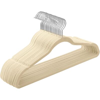 Ninguno Perchas de Ropa Terciopelo Beige para Trajes,Finas de Hombros con Muescas, Antideslizantes para Chaquetas, Camisas, Pantalones, abrigos,Gancho Giratorio de 360°, Pack 10/20/30/50/120 Unidades Ninguno Perchas de Ropa Terciopelo Beige para Trajes,Finas de Hombros con Muescas, Antideslizantes para Chaquetas, Camisas, Pantalones, abrigos,Gancho Giratorio de 360°, Pack 10/20/30/50/120 Unidades