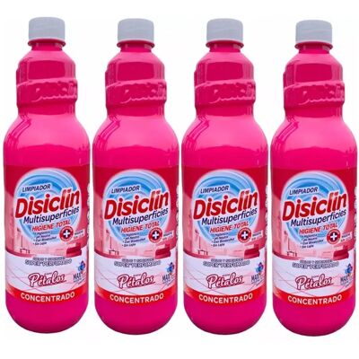 Disiclín Pétalos Limpiador Multisuperficies Concentrado 1000ml (Pack 4x1L) - Disiclin Para una Higiene Total, Super Perfumado, pH Neutro, Con Bioalcohol, Sin Lejía, Aroma Duradero Disiclín Pétalos Limpiador Multisuperficies Concentrado 1000ml (Pack 4x1L) - Disiclin Para una Higiene Total, Super Perfumado, pH Neutro, Con Bioalcohol, Sin Lejía, Aroma Duradero