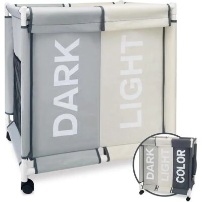 Ninguno newty Cesto Ropa Sucia para la Colada Cesta con Tapa 120L Set Bolsas de Lavado Carro Lavandería Ruedas y Compartimentos Laundry Basket Almacenaje Organizador Cubo Mueble Ropa Limpia Clara Oscura Ninguno newty Cesto Ropa Sucia para la Colada Cesta con Tapa 120L Set Bolsas de Lavado Carro Lavandería Ruedas y Compartimentos Laundry Basket Almacenaje Organizador Cubo Mueble Ropa Limpia Clara Oscura